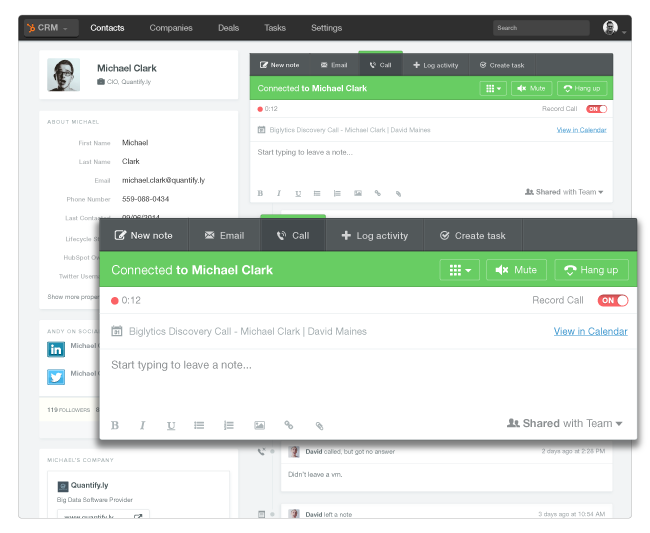 HubSpotCRMphoneintegrations