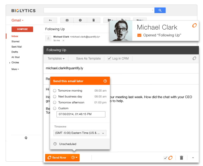 HubSpotCRMscheduleemails