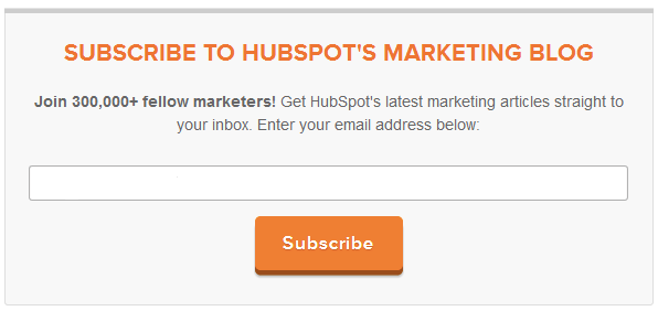 HubSpot eksempel CTA epostabonnenter på nyhetsbrev skjema.png