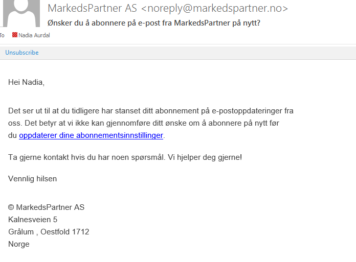 MarkedsPartner - e-post