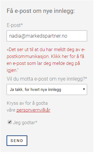 MarkedsPartner - skjemavarsel