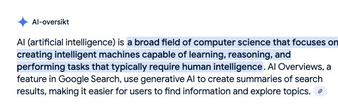 AI-sammendrag