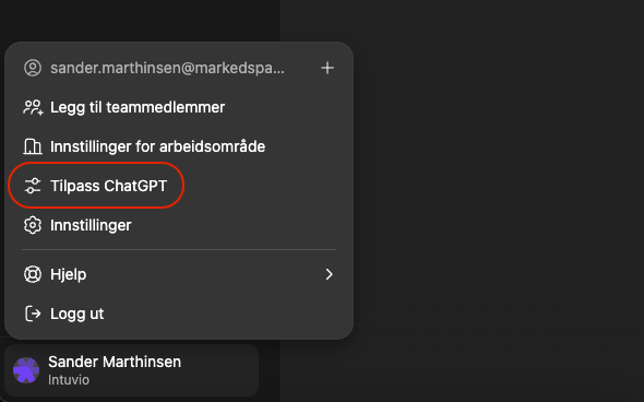 Tilpass ChatGPT