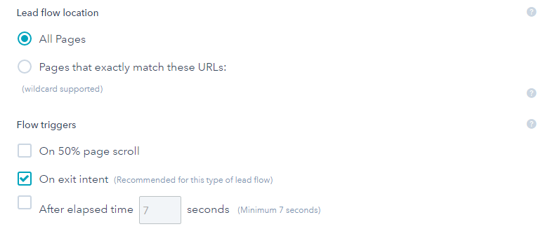 Lead flow options
