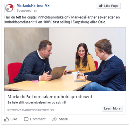 Stillingsannonse i facebook feed.png