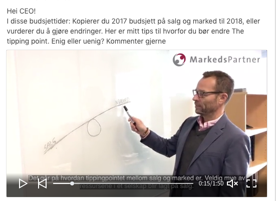 Deling av video på LinkedIn