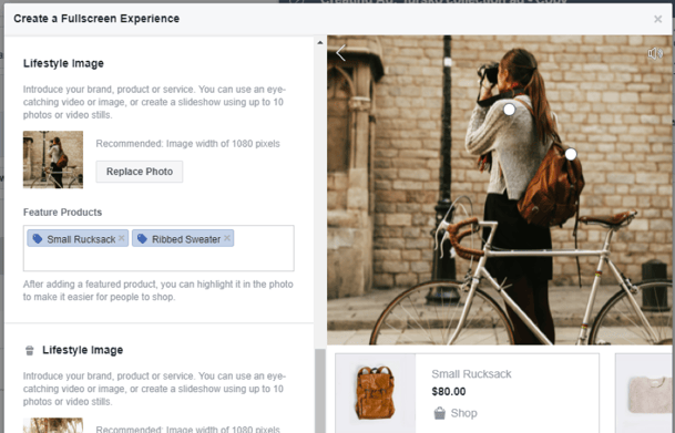 Facebook collection ads eksempel 2