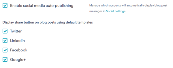 Sosiale medier settings i HubSpot