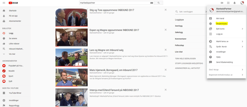 YouTube - Sluttskjerm fremgangsmåte