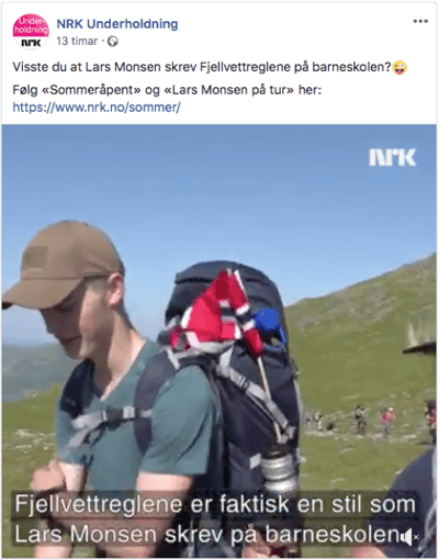 Eksempel på en god deletekst i sosiale medier