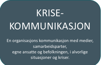 krisekommunikasjon