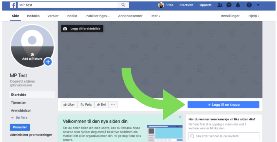 Legge til CTA-knapp på Facebook-side