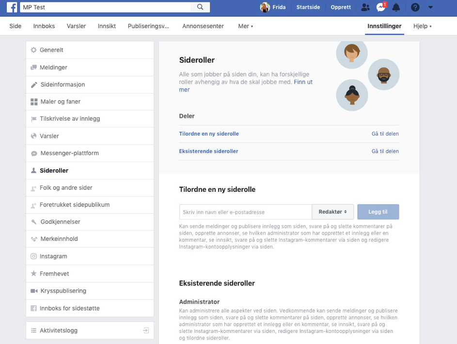 Sideroller Facebook bedriftsside