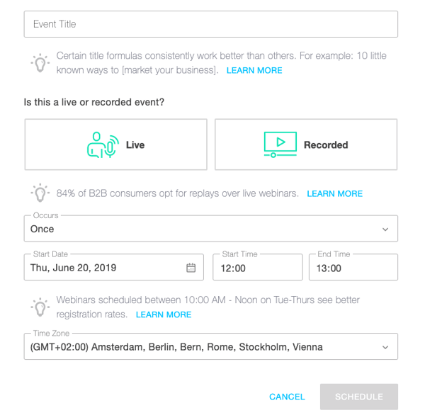 GoToWebinar: Slik oppretter du et webinar