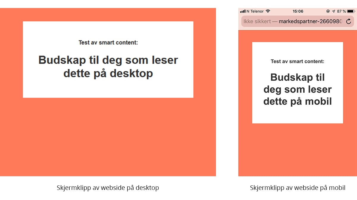 Test av smart content