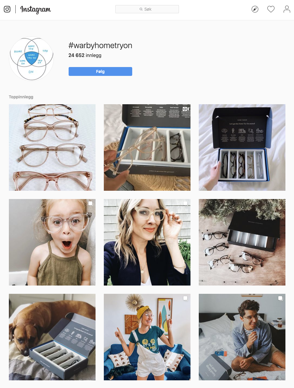 Warby_Parker_brukergenerert_innhold_paa_Instagram