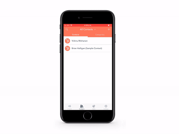 scan visittkort til crm med hubspot