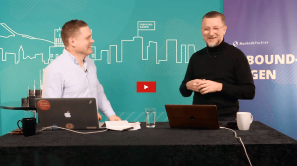 Innounddagen 2020 programledere: Erlend Førsund fra MarkedsPartner og Hans-Petter Nygård-Hansen