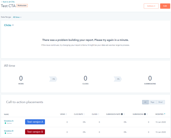 CTA dashboard