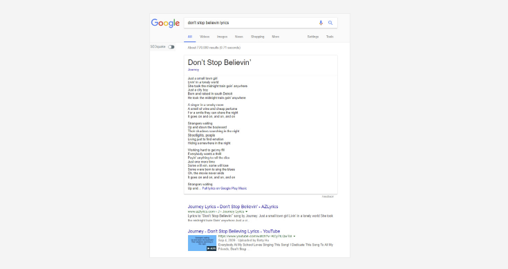 Google Rich Answers 2