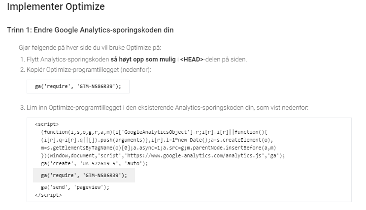 Google optimize 3