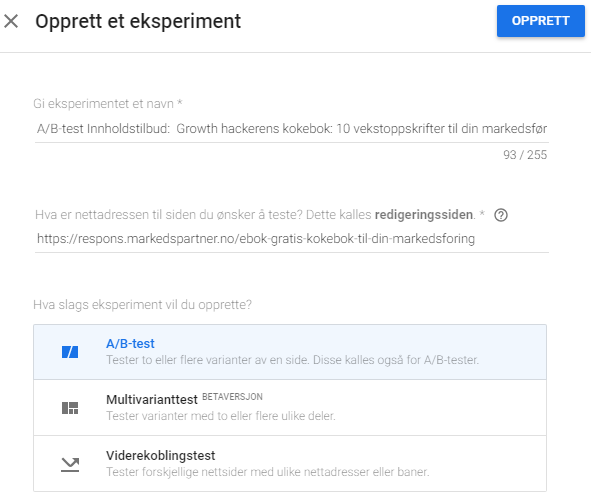 Google optimize 4