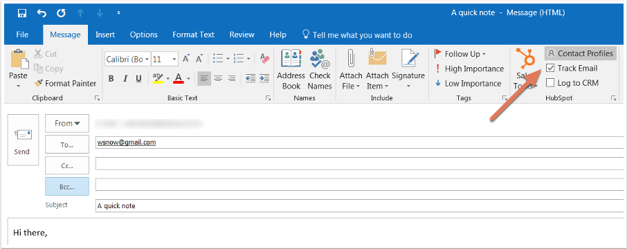 Funksjoner i Outlook med HubSpot