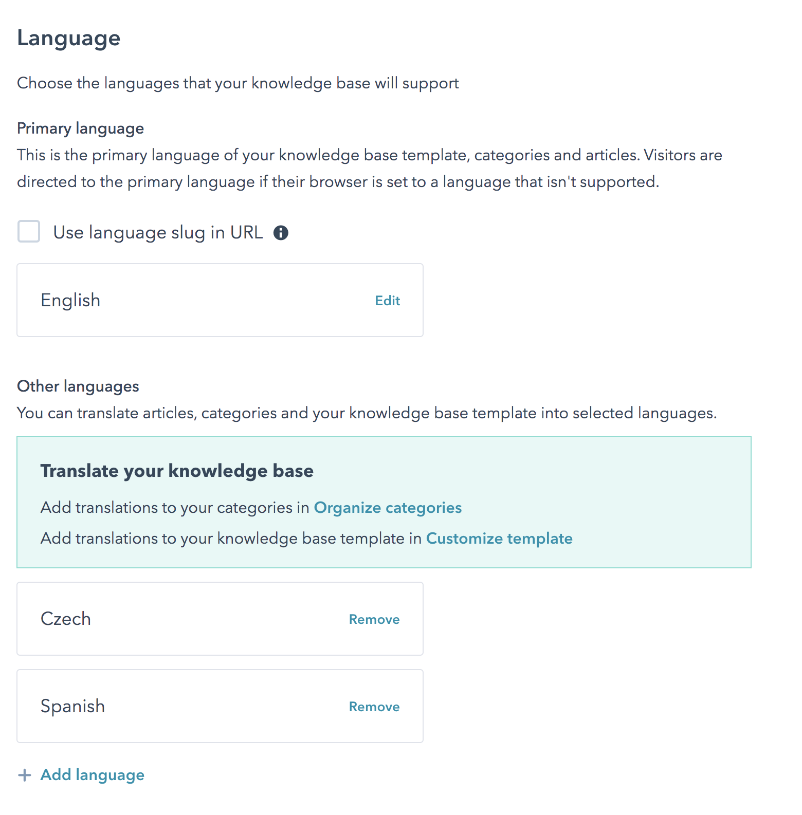 multi language flerspråklig hubspot knowledgebase