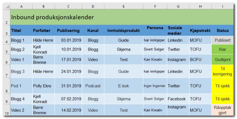 Kalender demo