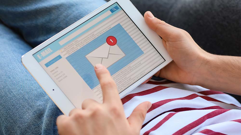 Brev mottatt på ipad 