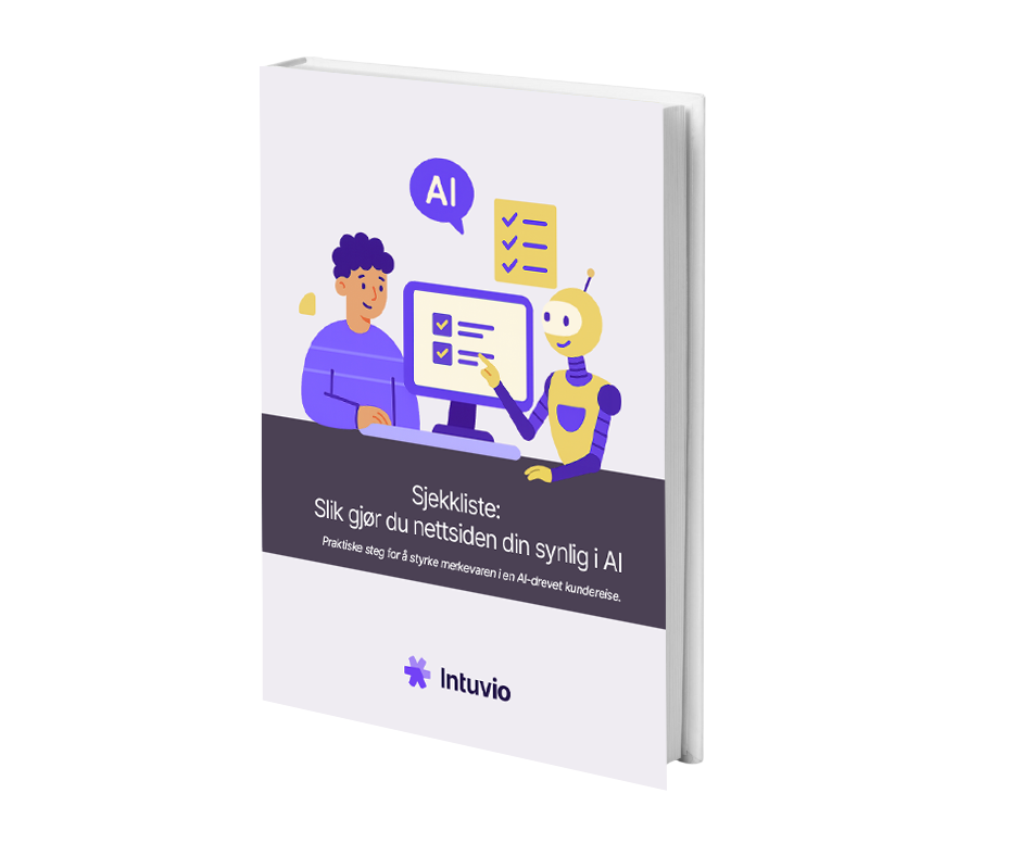 Sjekkliste synlighet i AI-forside-mockup