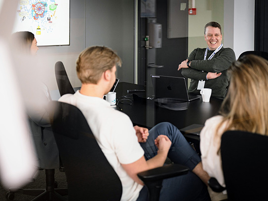 Intuvio employees in a meeting