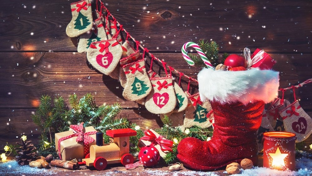 Bilde av julekalender og julestrømpe